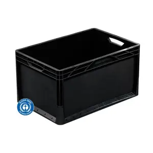 Lightline "Blue Angel" storage crate 600x400x320 mm, closed sides, open handgrips