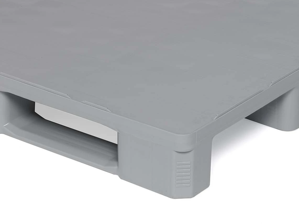 Hygiene pallet, 1200x1000x160 mm, 3 sliding feet, with rim - Image 5
