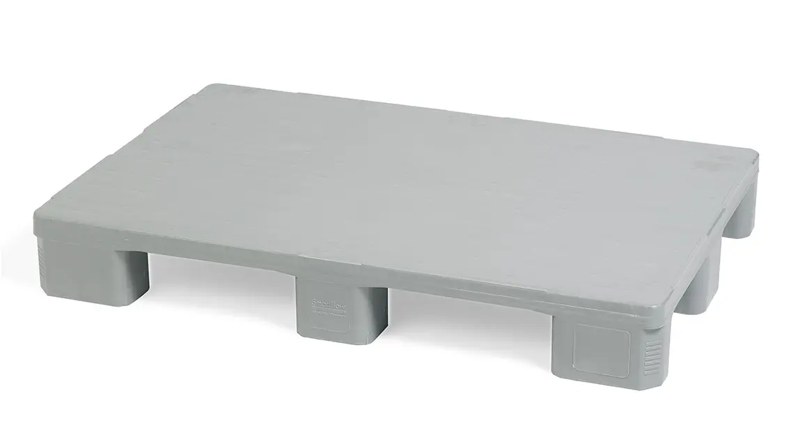 Hygiene pallet, 1200x1000x130 mm, 9 feet, with rim