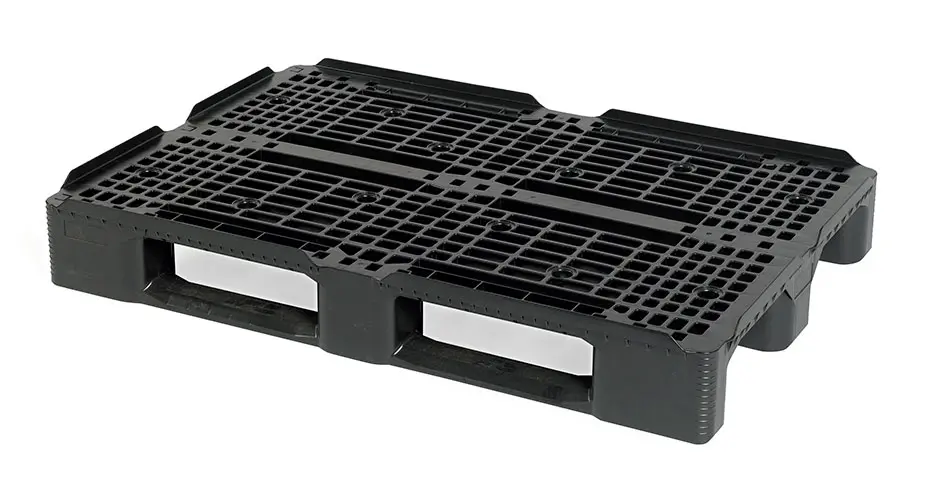 Medium pallet, 1200x800x150 mm, 3 runners, with 22 mm rim