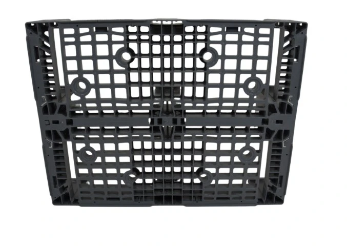 Medium raklap, 800x600x150 mm, 3 csúszótalpas, peremmel - Image 2