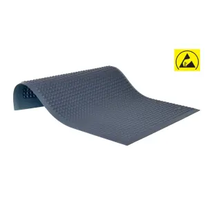 WERKSTEP Comfort Duofit ESD álláskönnyítő szőnyeg, 940x640 mm, tűz- és vízálló kivitel