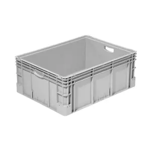 Silverline storage box, 800x600x320 mm, closed sides, open tab