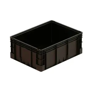 Silverline ESD storage box, 800x600x320 mm, closed sides, closed ears