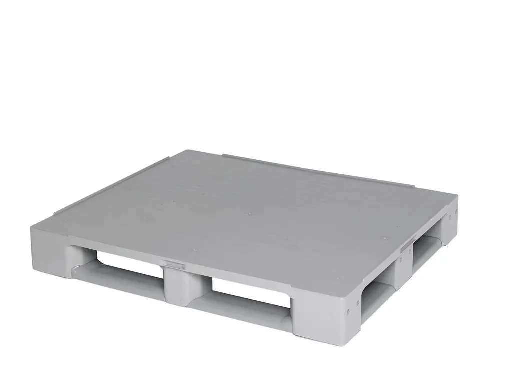 Heavy pallet, 1200x1000x160 mm, 5 sliding feet, closed surface, without rim