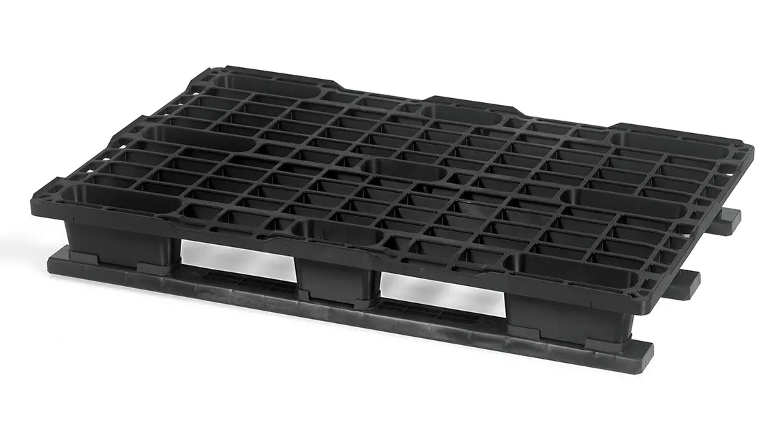 Light ESD pallet, 1200x800x152 mm, 3 runners, without edge