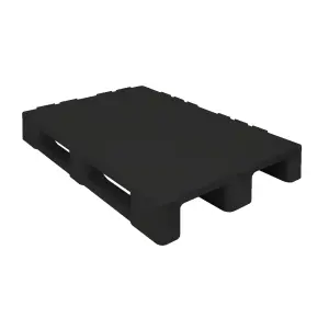 Medium ESD pallet, 1200x800x155 mm, 3 sliding feet, with flange