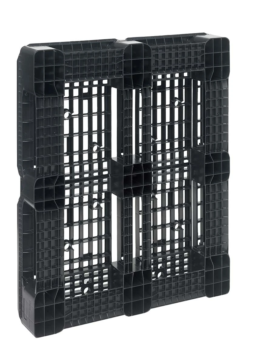 Medium ESD pallet, 1200x1000x150 mm, 5 sliding feet, with flange, reinforced with steel bars - Image 3