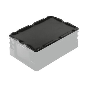 Silverline ESD hingeless "loose" box top, 600x400 mm, black