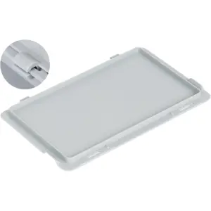 Newbox hinged box top, 300x200 mm, grey