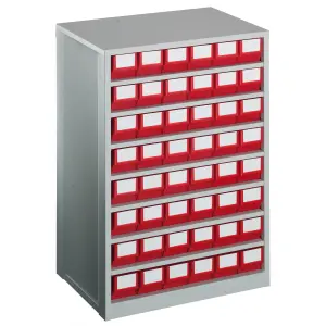 Shelf cabinet Lagerbox for small parts storage box, 600x417x862 mm, grey
