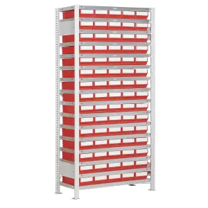 Shelf rack rack Lagerbox for small parts storage box, 1000x300x2000 mm, grey