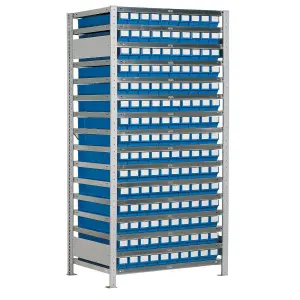 Shelf rack rack Lagerbox for small parts storage box, 1000x500x2000 mm, grey