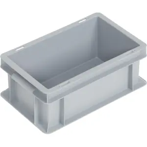 Newbox storage box, 300x200x120 mm, closed tab, grey