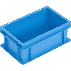 Newbox storage box, 300x200x120 mm, closed tab, blue