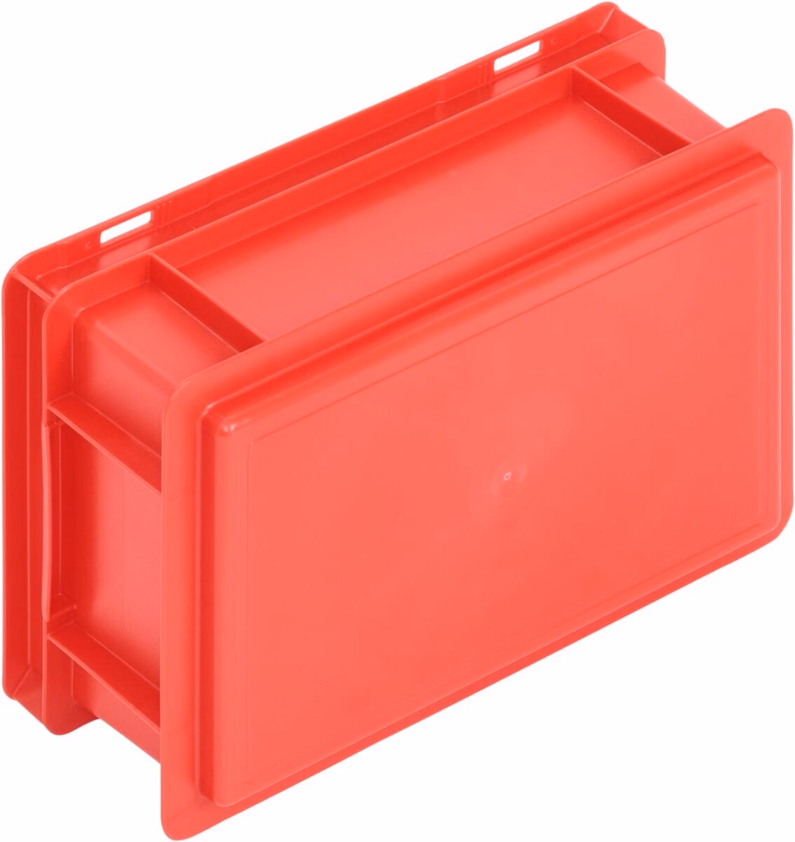 Newbox storage box, 300x200x120 mm, closed tab, red - Image 2