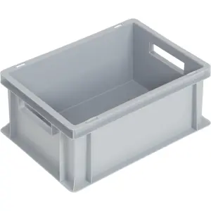 Newbox storage box, 400x300x170 mm, open tab, grey