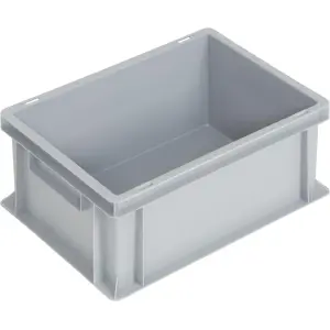 Newbox storage box, 400x300x170 mm, closed tab, grey