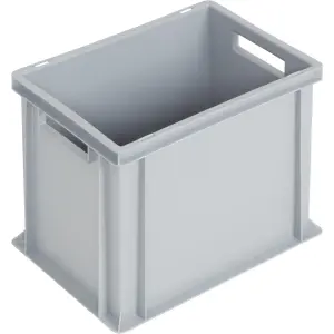 Newbox storage box, 400x300x320 mm, open top, reinforced bottom, grey