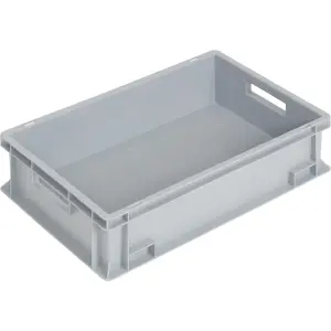 Newbox storage box, 600x400x150 mm, open top, reinforced bottom, grey