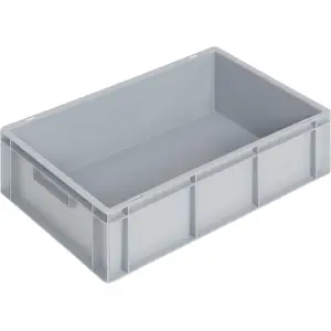 Newbox tárolóláda, 600x400x170 mm, zárt fül, szürke