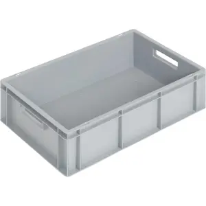 Newbox storage box, 600x400x170 mm, open top, reinforced bottom, grey