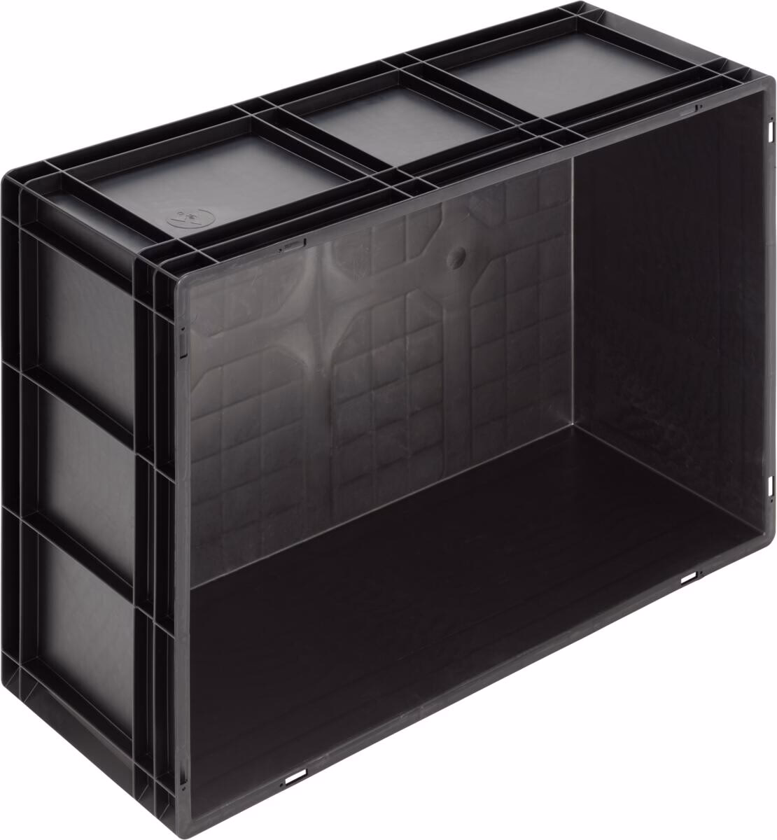 Newbox modular ESD storage box, 800x600x320 mm, closed tab, black - Image 3