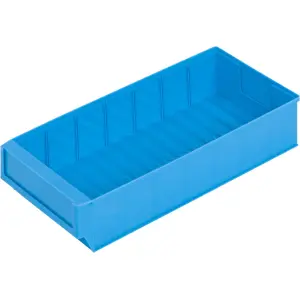 Lagerbox small parts storage box, 400x183x81 mm, blue
