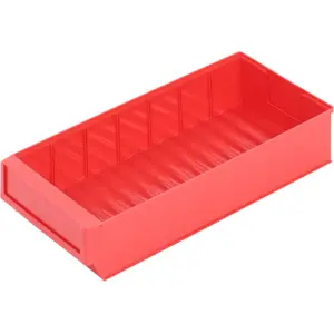 Lagerbox small parts storage box, 400x183x81 mm, red