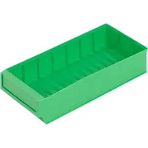 Lagerbox small parts storage box, 400x183x81 mm, green