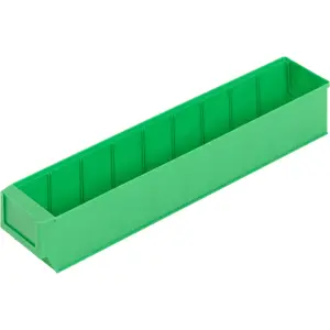 Lagerbox small parts storage box, 500x91x81 mm, green
