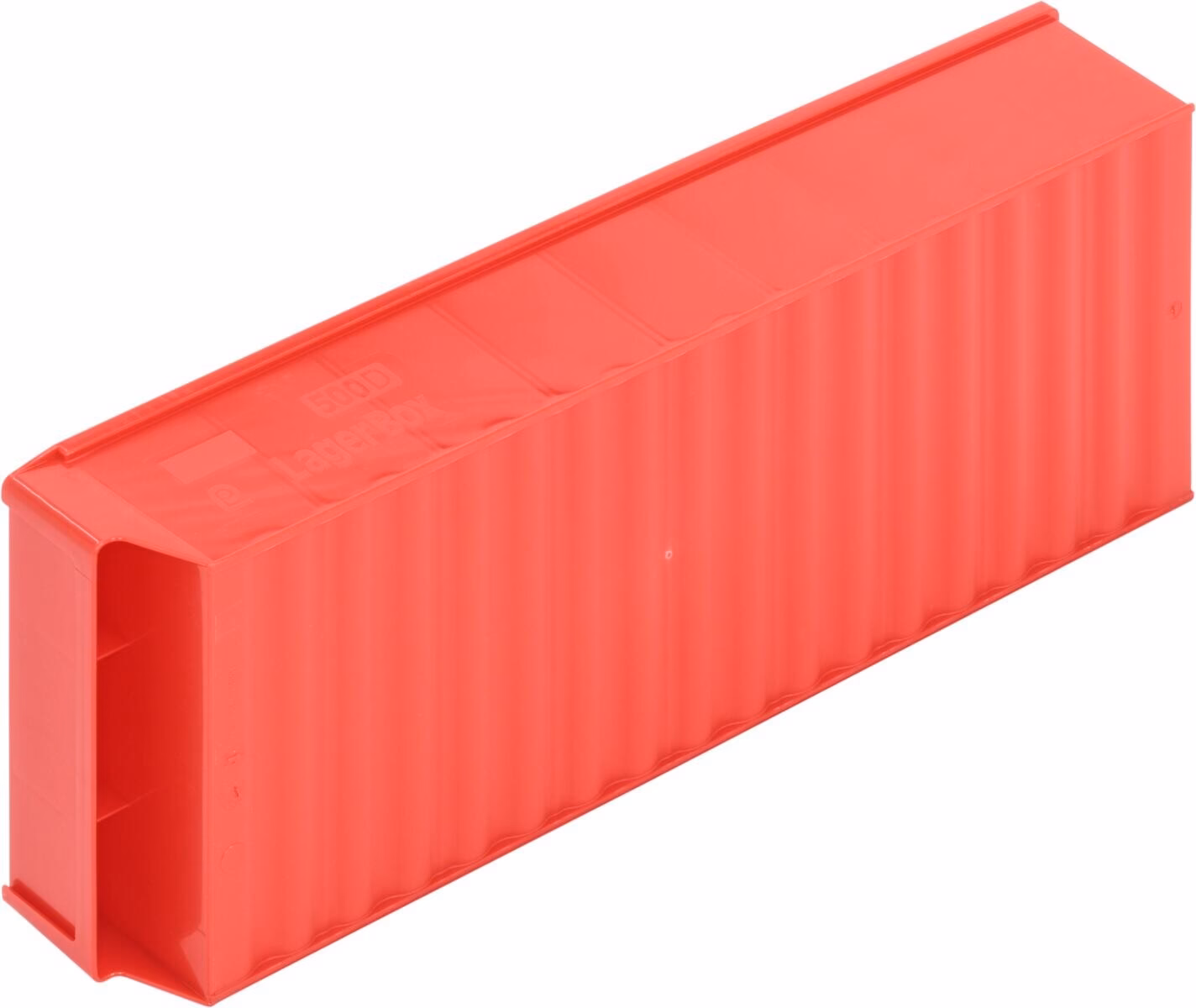 Lagerbox small parts storage box, 500x183x81 mm, red - Image 2