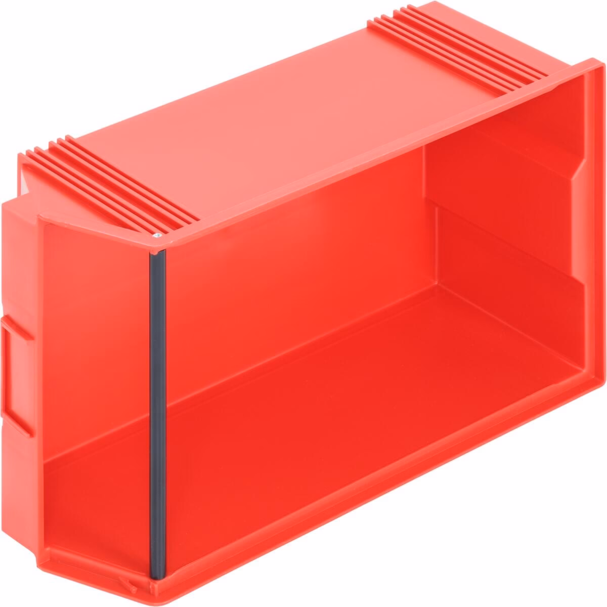 Classicbox small parts storage box, 500x300x200 mm, with grab rail, red - Image 3