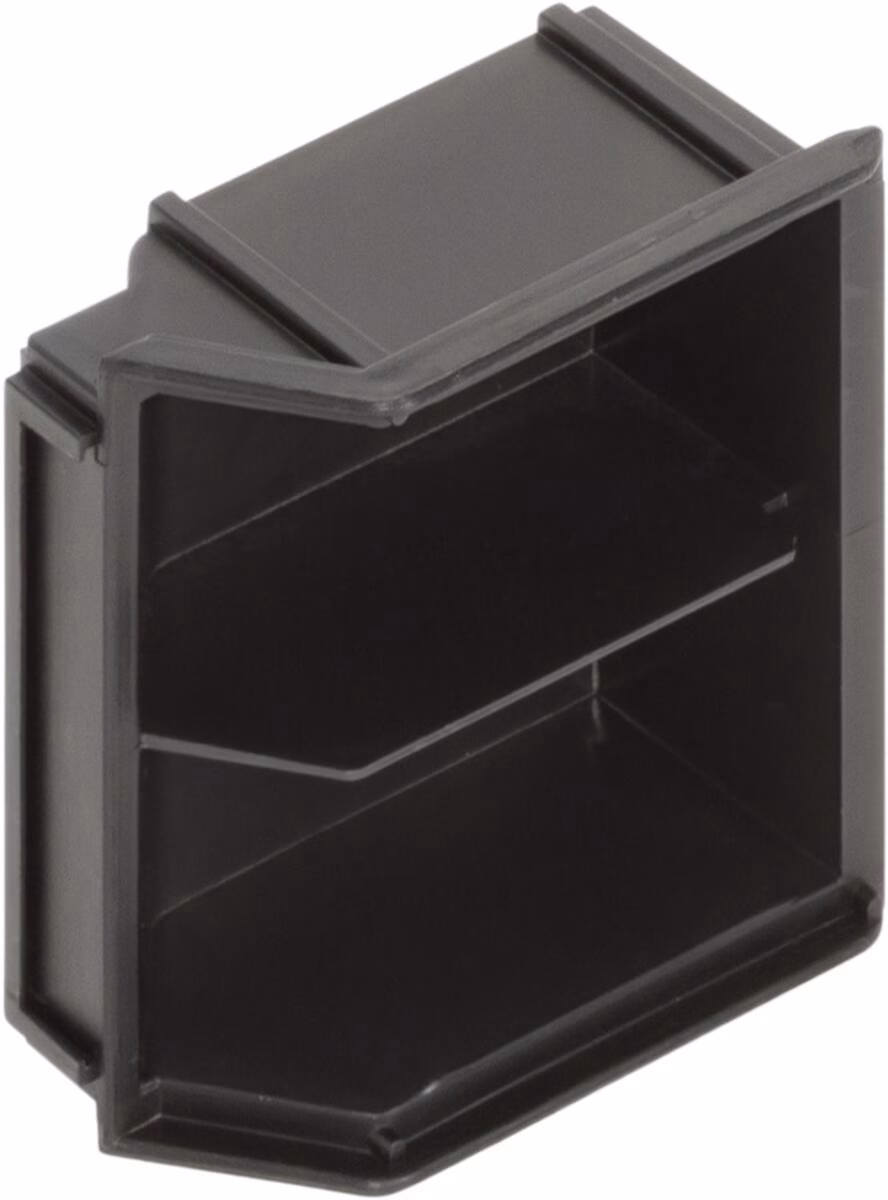 Classicbox ESD small parts storage box, 95x100x50 mm, without grab rail, with divider, black - Image 3