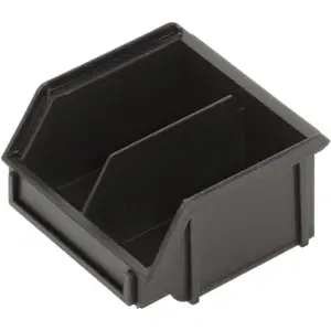 Classicbox ESD kisalkatrésztároló láda, 95x100x50 mm, megfogórúd nélkül, elválasztóval, fekete