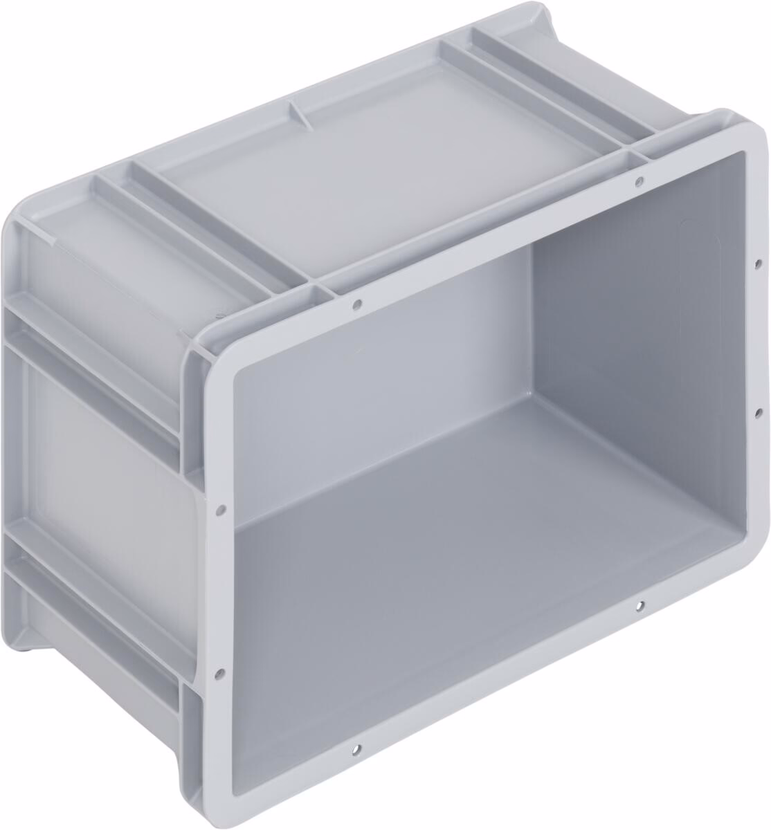 Logiline storage box, 400x300x212 mm, closed tab, reinforced bottom, grey - Image 3