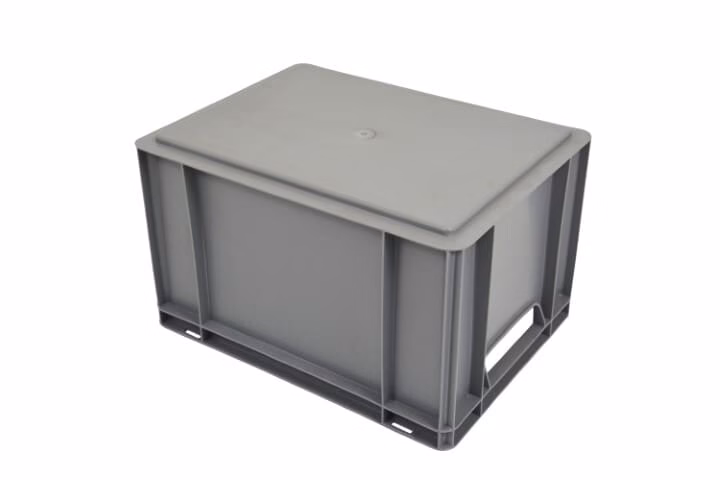 Euro-standard storage chest, 400x300x240 mm, open top, grey - Image 2