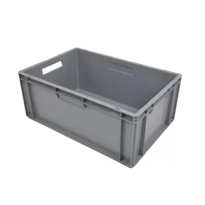 Euro-standard storage chest, 600x400x240 mm, open top, grey