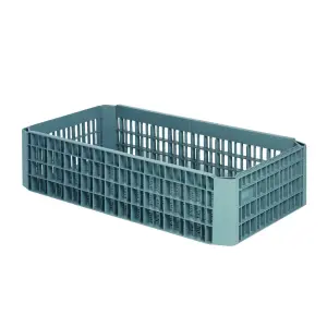 Chick storage box 1080x580x270 mm, perforated bottom and sides, grey