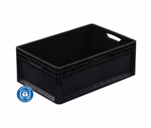 Lightline "Blue Angel" storage box, 600x400x220 mm, closed sides, open handgrips