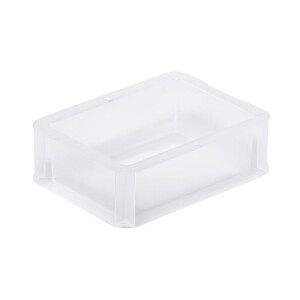 Basicline tárolóláda, 200x150x70 mm, zárt oldalak, zárt fül, átlátszó