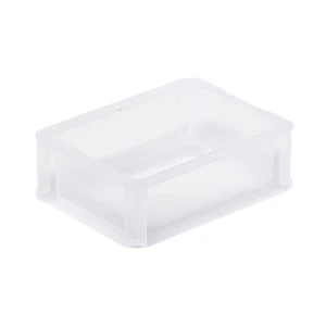 Basicline storage box, 200x150x70 mm, closed sides, transparent
