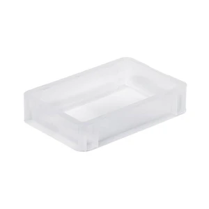 Basicline storage box, 300x200x70 mm, closed sides, transparent