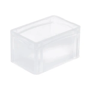 Basicline storage box, 300x200x170 mm, closed sides, transparent