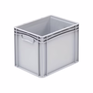 Basicline storage crate, 400x300x320 mm, closed sides, closed ears