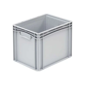 Basicline tárolóláda, 400x300x320 mm, zárt oldalak, zárt fül