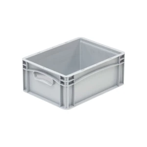 Basicline storage crate, 400x300x170 mm, closed sides, closed ears