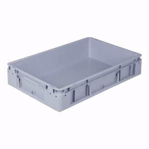 Silverline storage box, 600x400x120 mm, closed sides, closed tab, miniload bottom design
