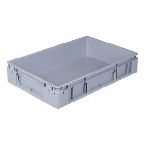 Silverline tárolóláda, 600x400x120 mm, zárt oldalak, zárt fül, miniload fenékkialakítás