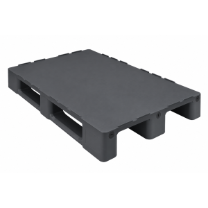 Medium pallet, 1200x800x155 mm, 3 runners, with rim